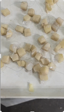 Hair Removal from Diced Bamboo Shoots